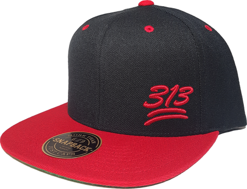 313 Snapback 100 Emoji Inspired Black Red