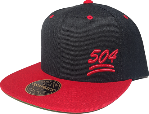 504 Snapback 100 Emoji Inspired Black Red
