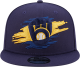 Milwaukee Brewers New Era 9Fifty Logo Tear Snapback