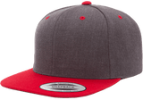 Classics Blank Snapback Cap Dark Heather/Red