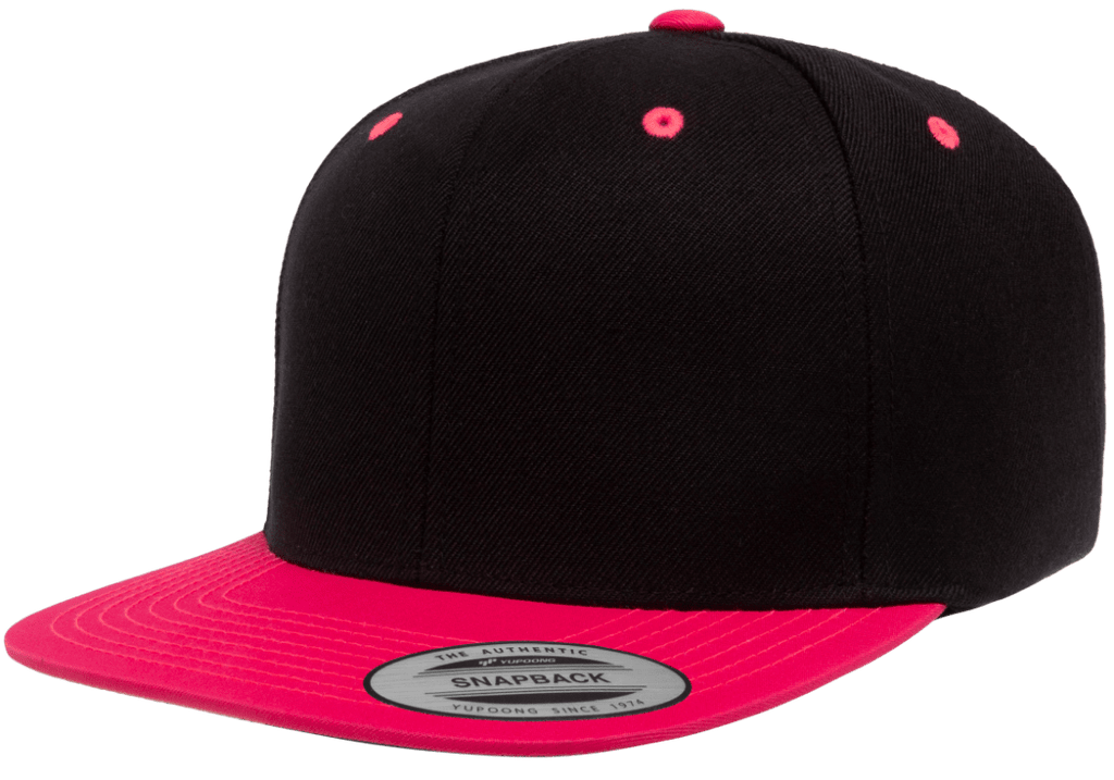 Classics Blank Snapback Cap Black/Neon Pink – More Than Just Caps Clubhouse