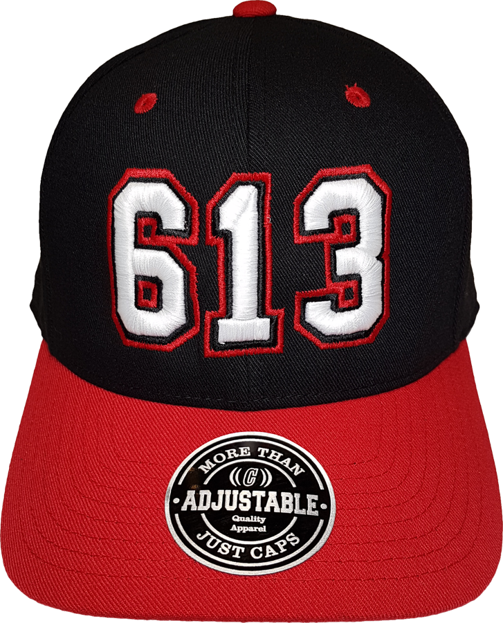 613 Ottawa Represent Black and Red Adjustable Cap More Than Just Caps Clubhouse