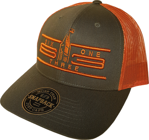Ottawa Cap Represent Cyber Mesh Back Trucker Snapback Dark Loden / Jaffa Orange