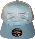 Ottawa Cap Represent Cyber Mesh Back Trucker Snapback Smoke Blue Aluminum