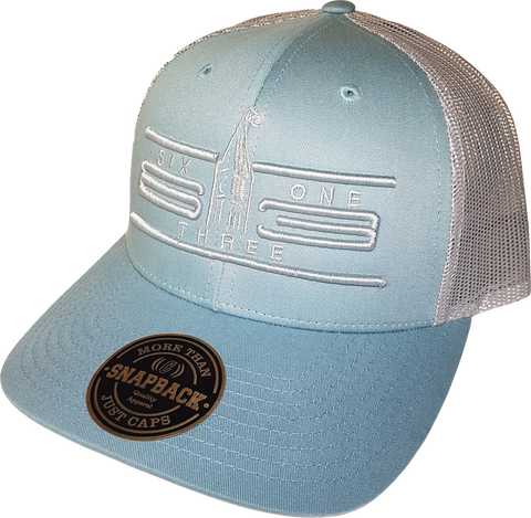 Ottawa Cap Represent Cyber Mesh Back Trucker Snapback Smoke Blue Aluminum