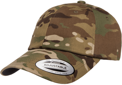 YP Classics Adjustable Dad Cap Multi Camo Green