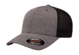 FLEXFIT® Melange Trucker Cap Dark Heather/Black