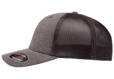 FLEXFIT® Melange Trucker Cap Dark Heather/Charcoal