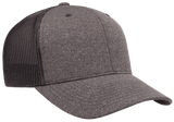 FLEXFIT® Melange Trucker Cap Dark Heather/Charcoal