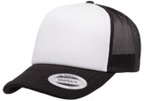 YP CLASSICS® Curved Visor Foam Trucker Cap White/Black