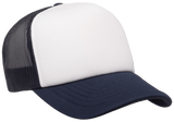 YP CLASSICS® Curved Visor Foam Trucker Cap White/Navy