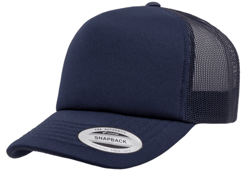 YP CLASSICS® Curved Visor Foam Trucker Cap Navy