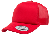 YP CLASSICS® Curved Visor Foam Trucker Cap Red
