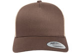 YP CLASSICS® 5-Panel Retro Trucker Cap Brown/Khaki