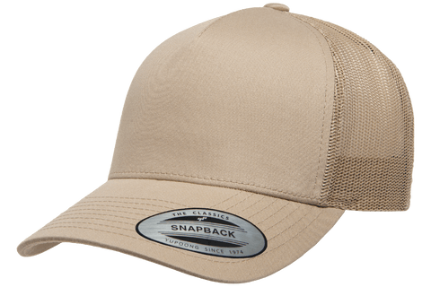 YP CLASSICS® 5-Panel Retro Trucker Cap Khaki