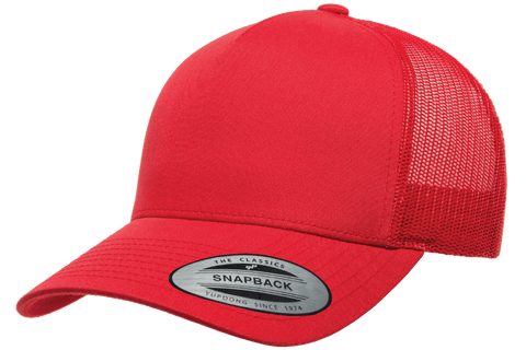 YP CLASSICS® 5-Panel Retro Trucker Cap Red