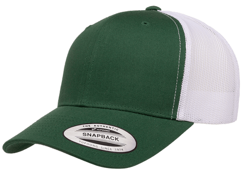 YP Classics Mesh Back Trucker Cap Evergreen White