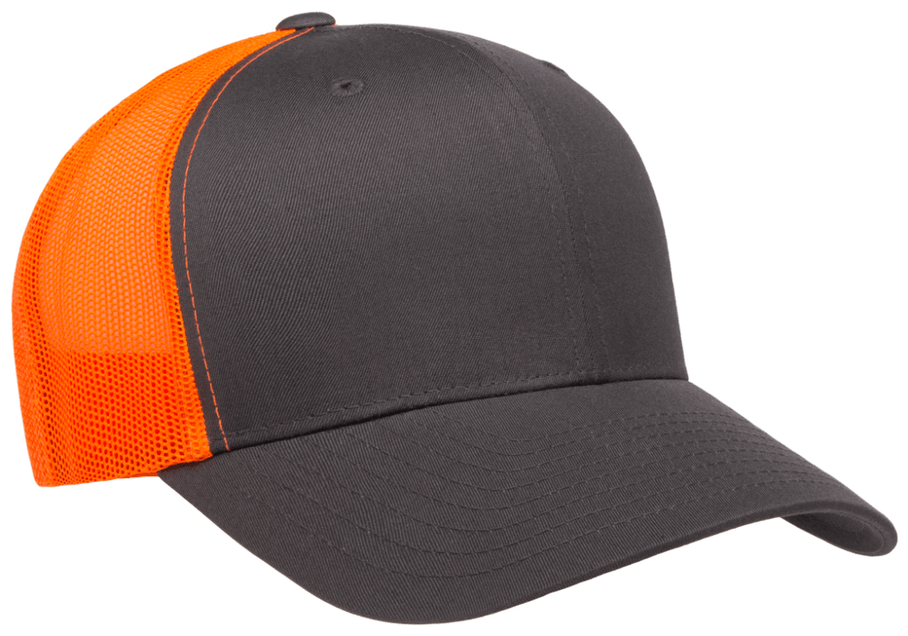 YP Classics Mesh Back Trucker Cap Charcoal Neon Orange – More Than Just Caps  Clubhouse