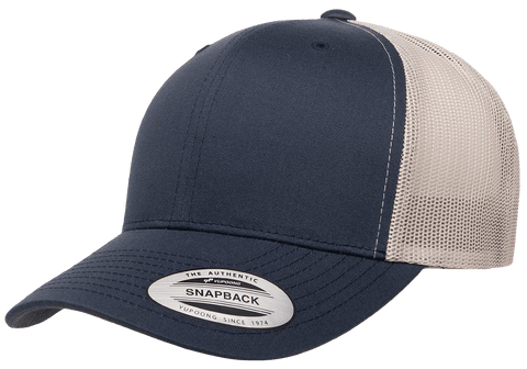 YP Classics Mesh Back Trucker Cap Navy Silver