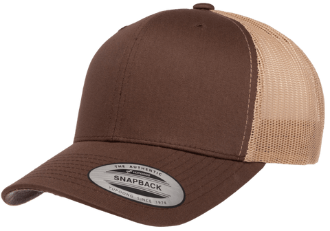 YP Classics Mesh Back Trucker Cap Brown Khaki