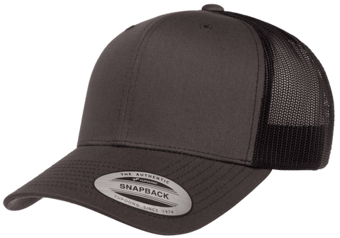 YP Classics Mesh Back Trucker Cap Charcoal Black