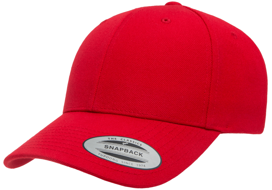 YP CLASSICS® Premium Curved Visor Snapback Red – More Than Just