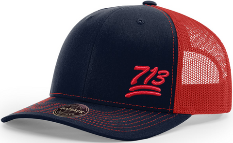 713 Hat Trucker Navy Red