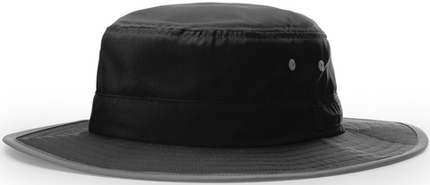 Blank Lightweight Performance Wide Brim Sun Hat Black