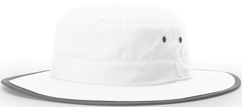 Blank Lightweight Performance Wide Brim Sun Hat White