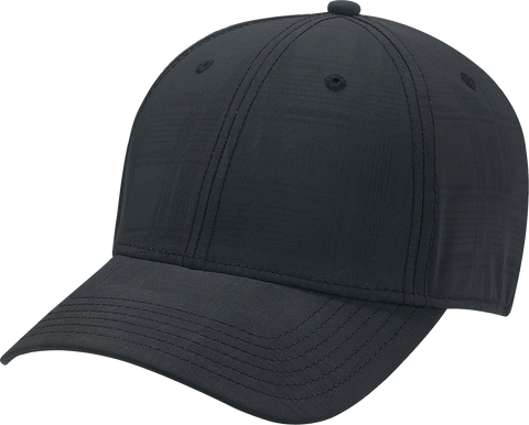 AJM Polyester Plaid And Spandex Stretch Cap Black