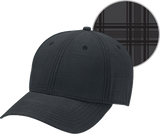 AJM Polyester Plaid And Spandex Stretch Cap Black
