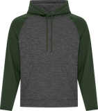 ATC™ Dynamic Heather 2 Tone Polyester Hoodie Charcoal Forest