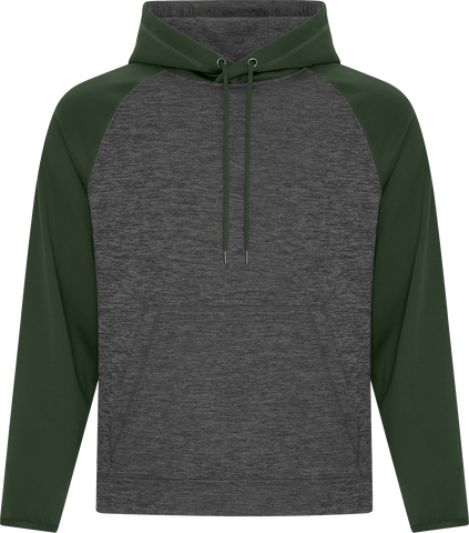ATC™ Dynamic Heather 2 Tone Polyester Hoodie Charcoal Forest