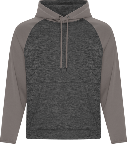 ATC™ Dynamic Heather 2 Tone Polyester Hoodie Charcoal Grey