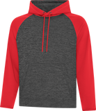 ATC™ Dynamic Heather 2 Tone Polyester Hoodie Charcoal Red