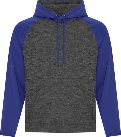 ATC™ Dynamic Heather 2 Tone Polyester Hoodie Charcoal Royal