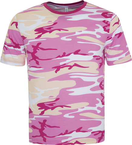 ATC™ EUROSPUN® Ring Spun T-Shirt Grey Pink Camo