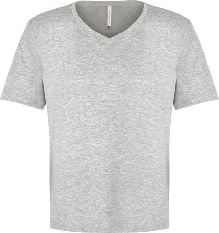 ATC™ EUROSPUN® Ring Spun V-Neck T-Shirt Athletic Grey