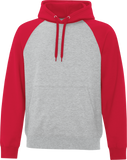 ATC Everyday 2 Tone Hoodie Heather Grey Red