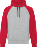 ATC Everyday 2 Tone Hoodie Heather Grey Red
