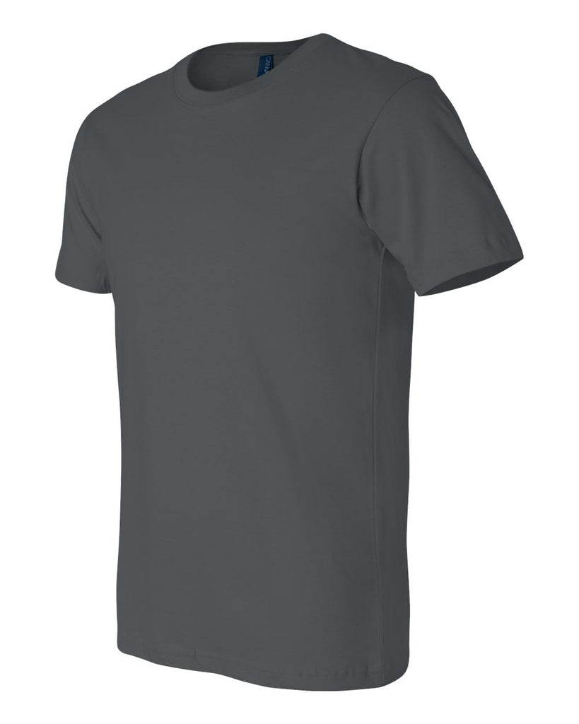 BELLA + CANVAS Unisex Jersey T-Shirt - 100% Combed Ring-Spun Cotton, Standard Fit, Asphalt Color, Size Small - View #3