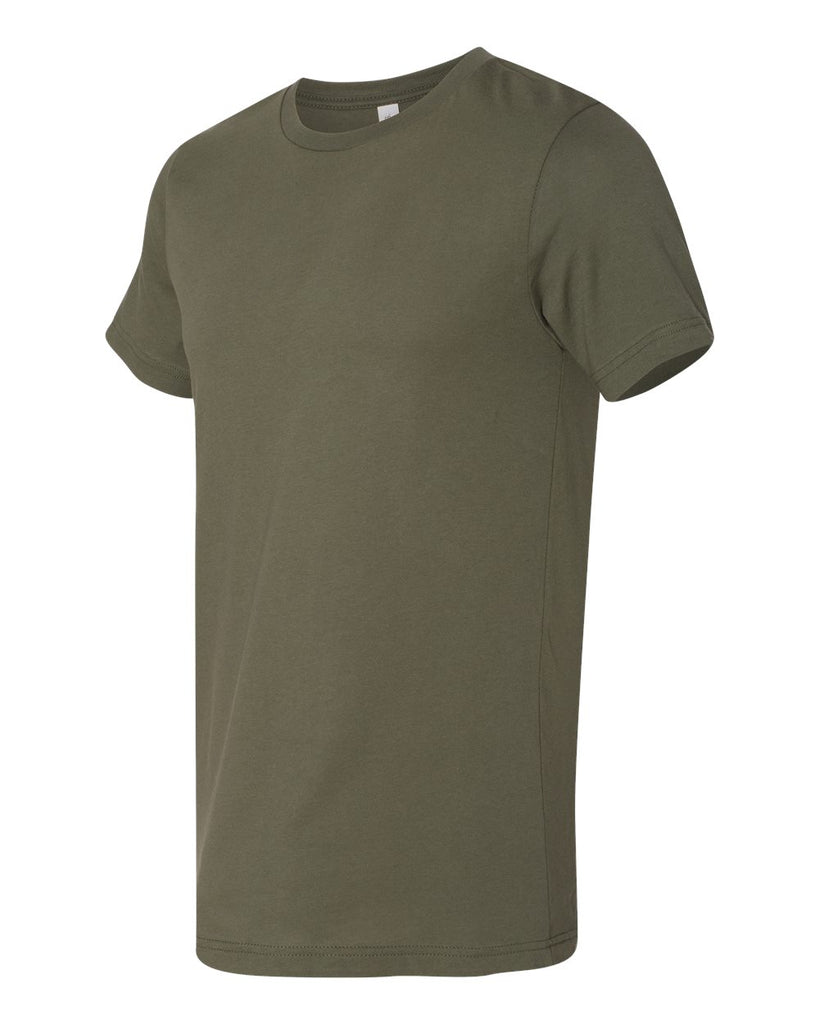 BELLA + CANVAS Unisex Jersey T-Shirt - 100% Combed Cotton, Retail Fit (Army, XS)