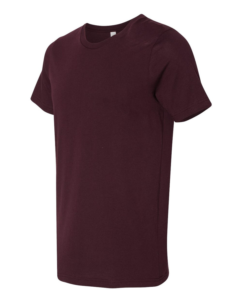 Bella Canvas Men's Jersey Short Sleeve T-Shirt - Soft Tee In Black-Maroon