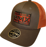 Six One 3 BMX Ride Or Die Mesh Back Trucker Cap Army Green Orange