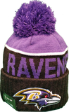 Baltimore Ravens Fleece Lined Knit Pom Toque