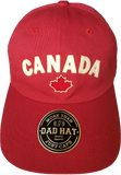 Canada Felt Block Adjustable Dad Cap Red