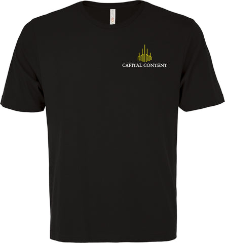Capital Content Eurospun Ringspun T-Shirt Black