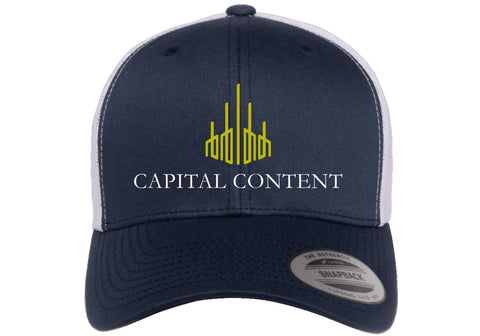 Capital Content Mesh Back Trucker Cap Navy White