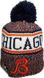 Chicago Bears Fleece Lined Pom Toque Alt Logo