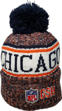 Chicago Bears Fleece Lined Pom Toque Alt Logo